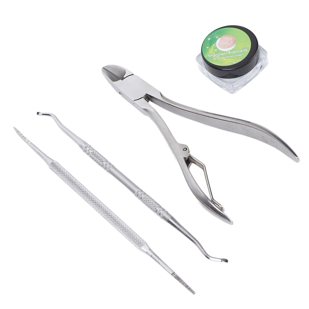4pcs Ingrown Toenail Correction Treatment Kit Professional Ingrown Toenail Corrector Strips File Lifter Clippers