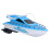 Bateau télécommandé bleu 2,4 GHz 26x7x9 cm, 3 piles AA 14