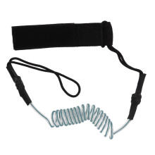 Corda di sicurezza per pagaia da kayak in TPU resistente regolabile blu