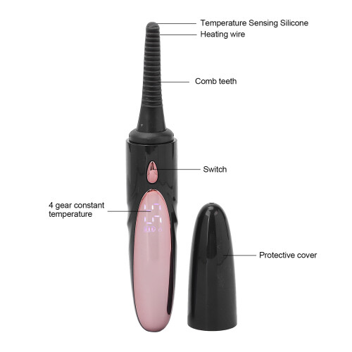501646 360mAh curleur de cils chauffé noir compact 2