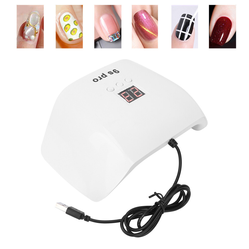 Light 120W Intelligent Nail Lamp 3 Time Setting Double Source Nail Polish Gel Dryer Machine