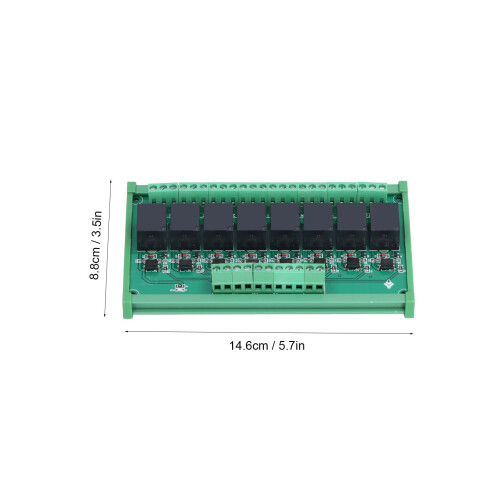 Module relais à 8 canaux 10 A, 5 V/12 V/24 V, PCB verte 2