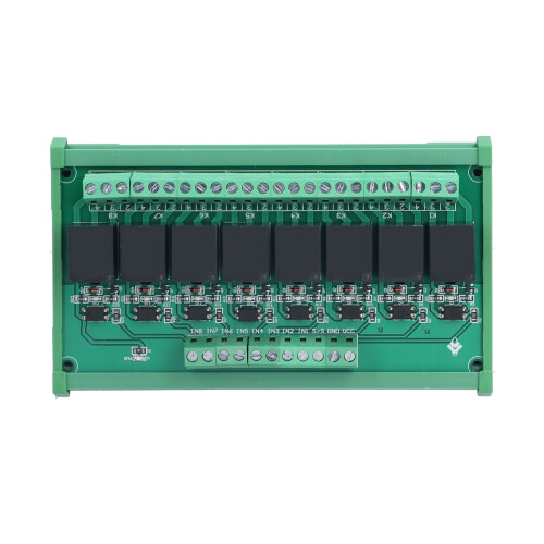 Module relais à 8 canaux 10 A, 5 V/12 V/24 V, PCB verte 1
