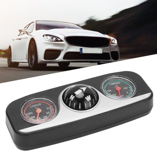 LC‑3 3 in 1 Car Navigation Dashboard Multifunctional Compass Thermometer Hygrometer Dashboard
