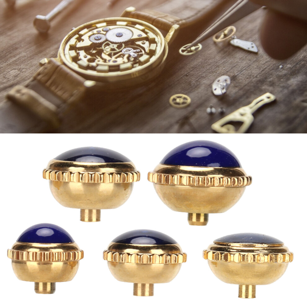 5pcs Watch Crown Professional Steel Watch Head Set Repairing Parts Accessories for Watchmaker Gold-image-OPC-PHVXMJX-NEW