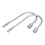 2 pezzi fermatenda a gancio a U 169,31,6 cm argento 13