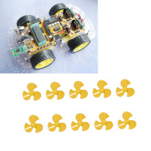 10 pezzi XR-146 50 mm elica a 3 pale foro da 2 mm giallo