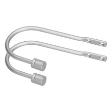 2 pezzi fermatenda a gancio a U 169,31,6 cm argento