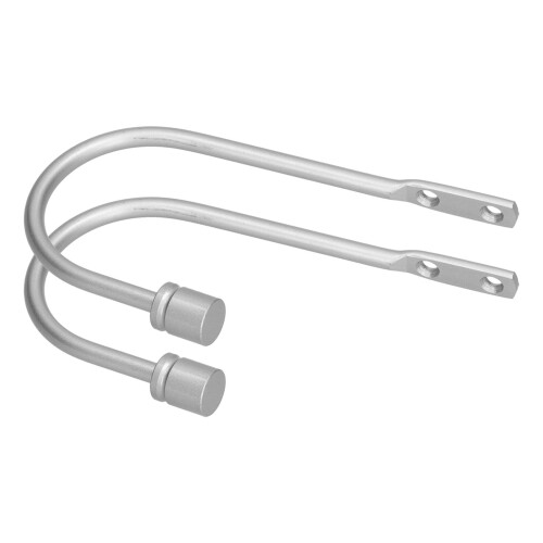 2 pezzi fermatenda a gancio a U 169,31,6 cm argento