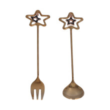 Pendente a cucchiaio in acciaio inox 304 a forma di stella, 74 g, 2,6 oz