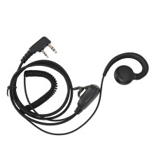 Auricolare per walkie-talkie UV-5R, Microfono K ruotabile a 180, Nero