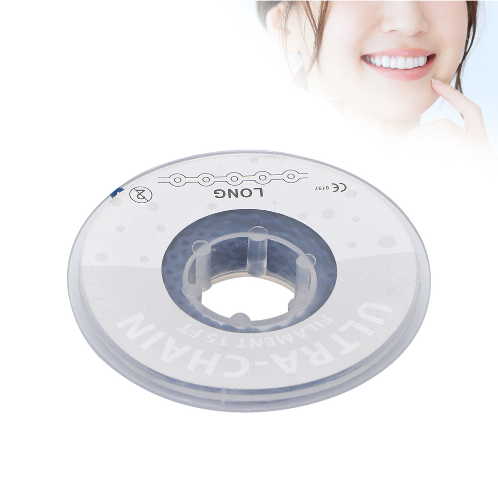 Orthodontic Rubber Chains Portable Elastic Dental Brace Power Chain Accessory for Orthodontic TreatmentBlue
