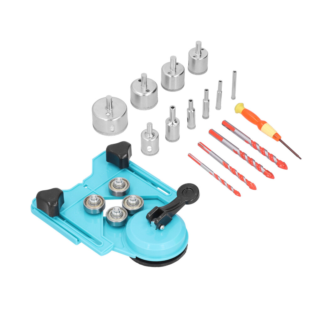 16Pcs Diamond Drill Bit Hole Saw 6Â50Mm Cutter Drilling Tool Set Kit For Tile Woodlight Blue 9301322251806
