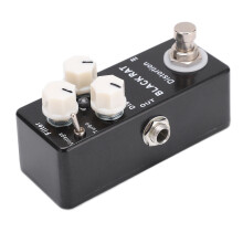 Pédale de distorsion pour guitare, 9 V CC, Noir métallique