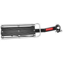 Bike Rear Rack Aluminum Alloy Detachable Manned Bicycle Cargo Rack with Tail Light for Universal Bicycles