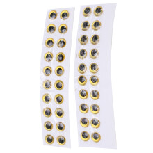 Occhi da pesca 3D ovali dorati da 6 mm 100 pezzi in resina epossidica