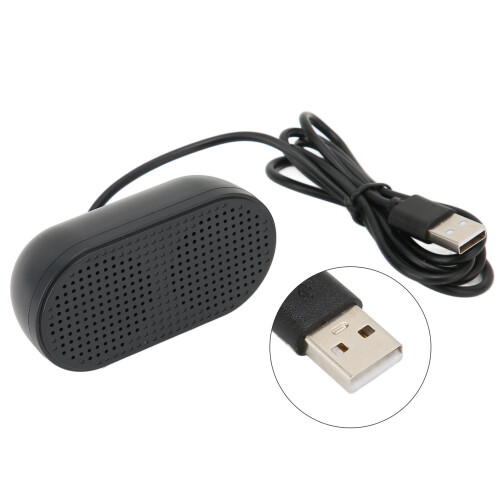 Mini USB-Doppel-Stereolautsprecher, 3W x 2, Schwarz 2