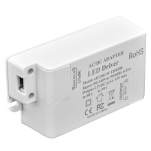 Alimentation LED 6W 12V 0.5A ABS 76x38x23mm Salle de bains