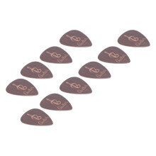 10 plettri per chitarra in celluloide 0,71 mm colore legno
