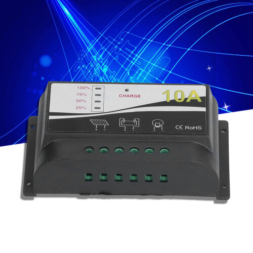 Régulateur de charge solaire ABS 12V/24V 10A, 2,5 mm²