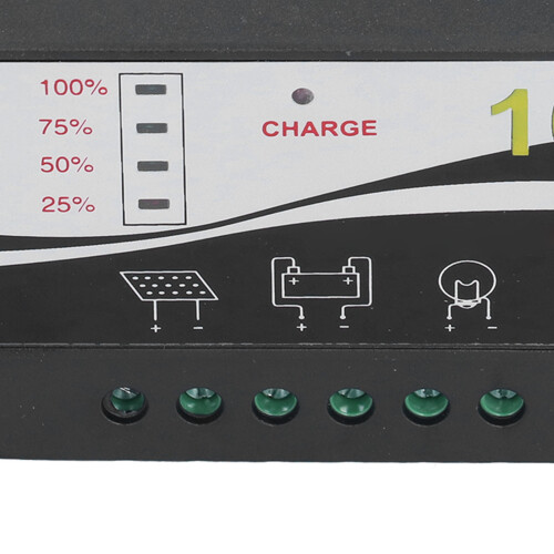 Régulateur de charge solaire ABS 12V/24V 10A, 2,5 mm² 2