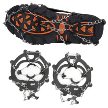 Crampons Ă glace Ă 8 pointes, couvre-pied, pour l'alpinisme et l'escalade sur neige et glace, noir