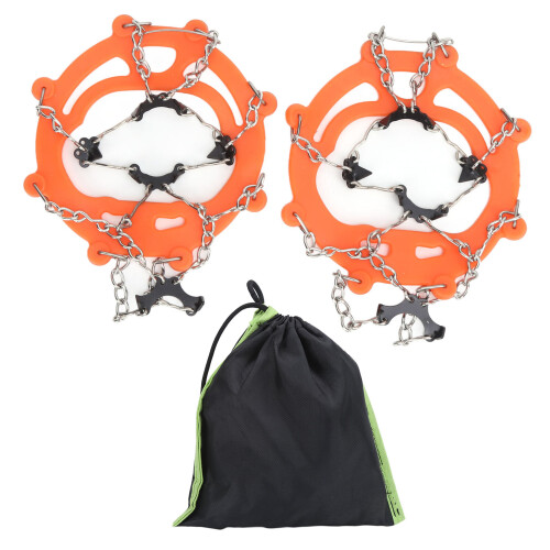 Crampons à 8 pointes, couvre-pieds orange, taille EU 35-45 1