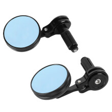 Paire de rétroviseurs ronds au look rétro, de 22 mm, en aluminium.