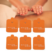 10 pièces d'électrodes Snap, silicone réutilisable, orange