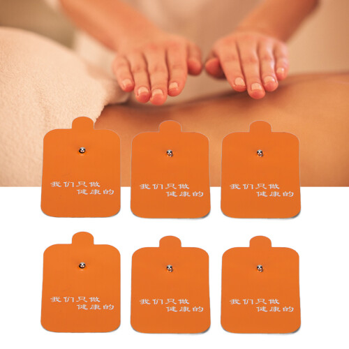 10 pièces d'électrodes Snap, silicone réutilisable, orange
