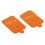 10 pièces d'électrodes Snap, silicone réutilisable, orange 3