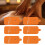 10 pièces d'électrodes Snap, silicone réutilisable, orange 16