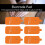 10 pièces d'électrodes Snap, silicone réutilisable, orange 12