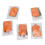 10 pièces d'électrodes Snap, silicone réutilisable, orange 9