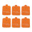 10 pièces d'électrodes Snap, silicone réutilisable, orange 2