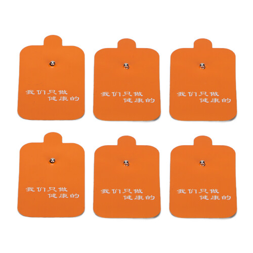 10 pièces d'électrodes Snap, silicone réutilisable, orange 1