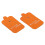 10 pièces d'électrodes Snap, silicone réutilisable, orange 4