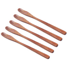5 pezzi di cucchiai a testa stretta colore legno 20.5x1.7x0.8cm50g