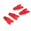 4 pezzi di supporto RC in lega di alluminio per auto 1/10 e 1/8 rosso 4
