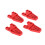 4 pezzi di supporto RC in lega di alluminio per auto 1/10 e 1/8 rosso 5