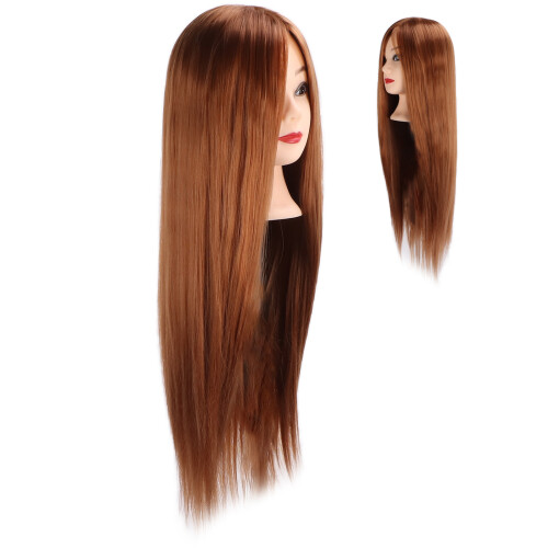 Hellbraune Haar-Modelkopf für Haarstyling, Flechttechniken & Make-up-Training 2