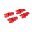 4 pezzi di supporto RC in lega di alluminio per auto 1/10 e 1/8 rosso 16