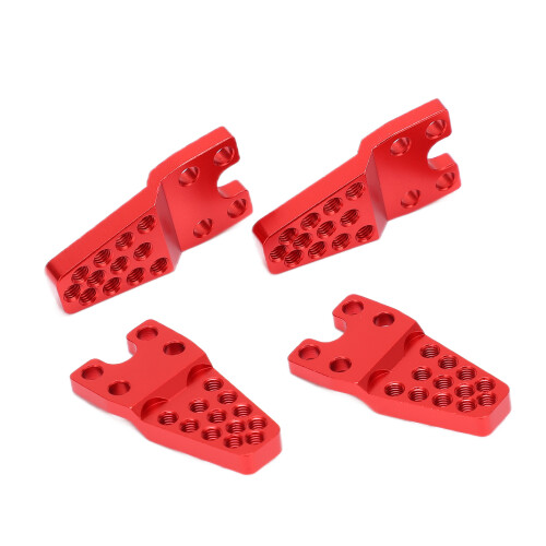 4 pezzi di supporto RC in lega di alluminio per auto 1/10 e 1/8 rosso 2