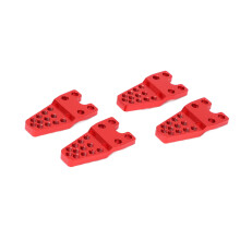 4 pezzi di supporto RC in lega di alluminio per auto 1/10 e 1/8 rosso