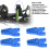 4 pezzi di supporto RC in lega di alluminio blu per 1/10 e 1/8 11