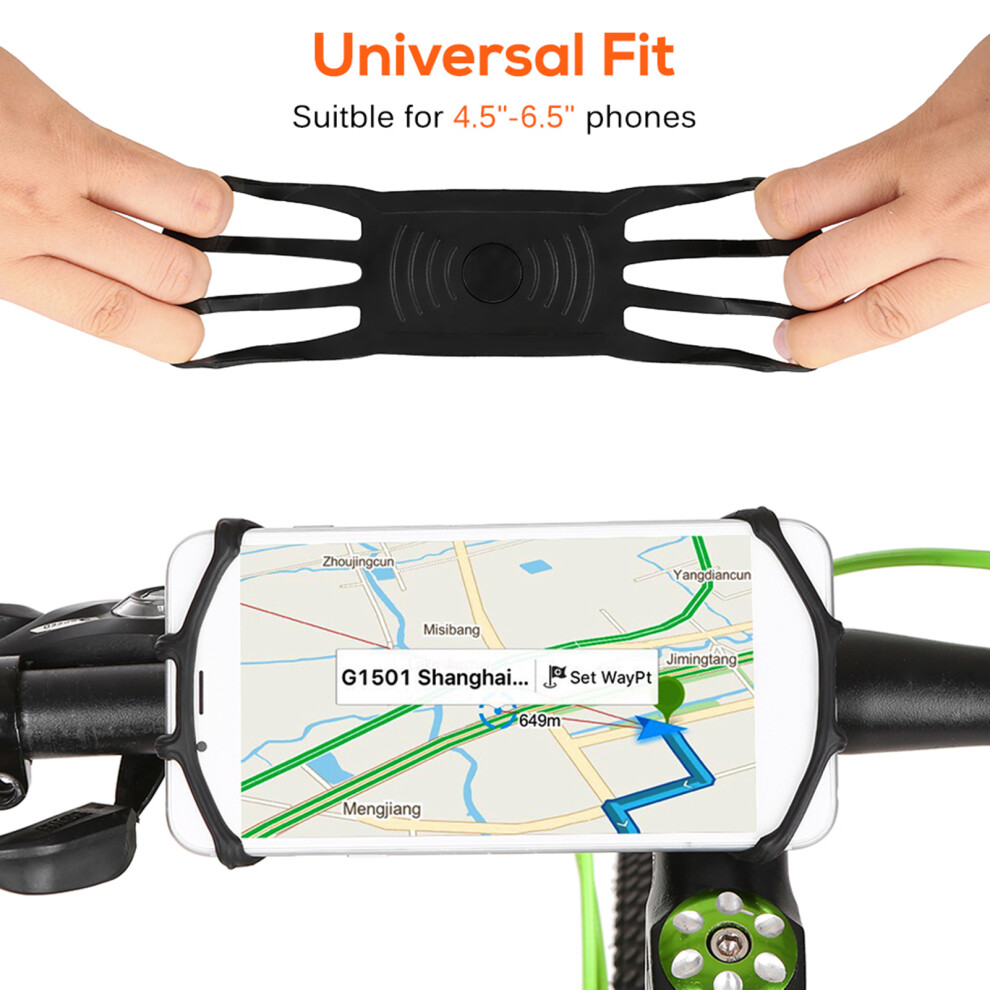 Multifunctional Bike Phone Mount Bicycle Computer Holder Replacement For Garmin Bicycle Handlebar Universal Phone Mount From 4.5 To 6.5Inch 9451322265164