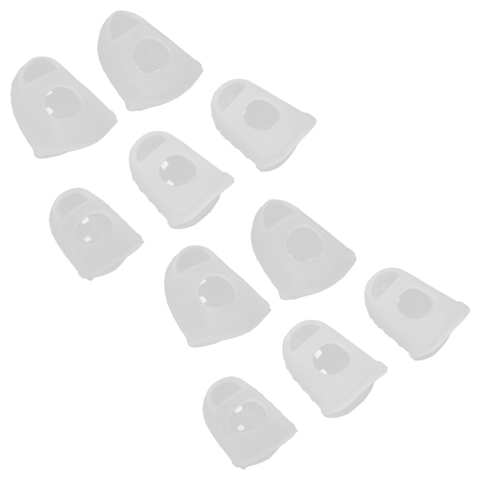 10pcs Guitar Fingertip Protectors Anti Slip Silicone Guitar Finger Guards for Stringed Instruments