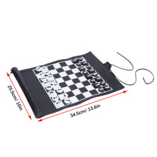 Damier roulable en cuir PU 25,5  34,5 cm 237 g Noir
