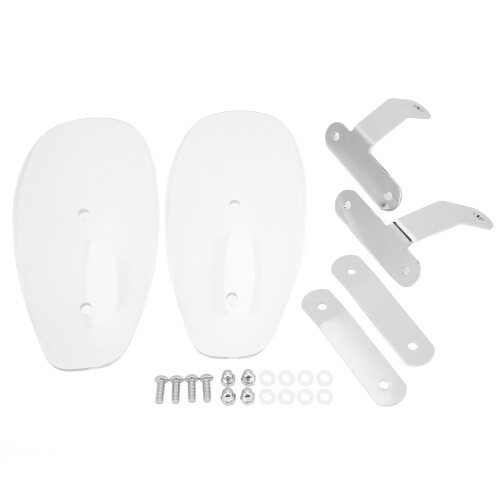 2 pezzi protezione per mani in ABS 250mm x 112mm trasparente 1