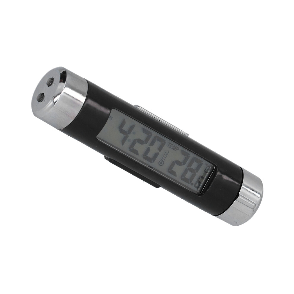 K01 Car Thermometer Battery Powered Multifunctional Luminous Lcd Car Dashboard Clock 4951322267519